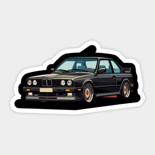 Black M3 E30 3 series Sticker